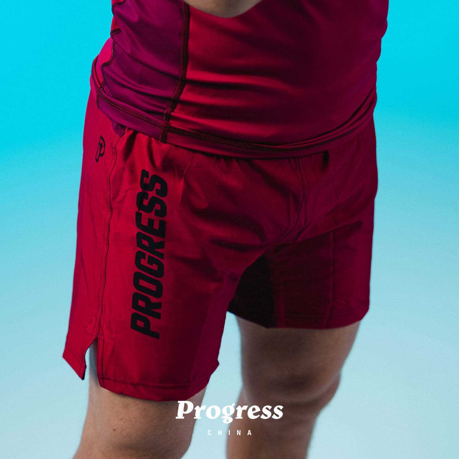 PROGRESS 双层短裤 PROFILE系列 红色 BJJ巴西柔术NOGI 官方直营