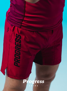 PROGRESS 双层短裤 PROFILE系列 红色 BJJ巴西柔术NOGI 官方直营