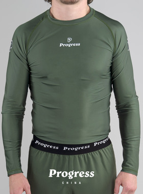 PROGRESS 学院款 军绿 长袖 防磨衣 巴西柔术NOGI 男女 官方直营
