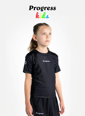 PROGRESS 儿童防磨衣 黑色 无道服巴西柔术BJJ官方直营