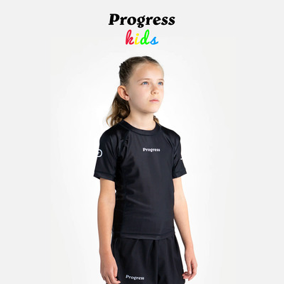 PROGRESS 儿童防磨衣 黑色 无道服巴西柔术BJJ官方直营