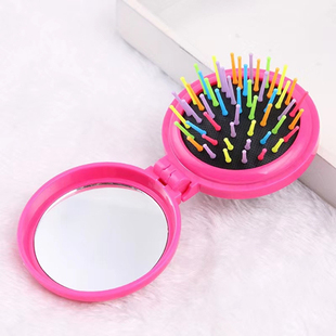 折叠气垫小梳子随身携带一体套装二合一带镜子的梳子便携气囊梳女