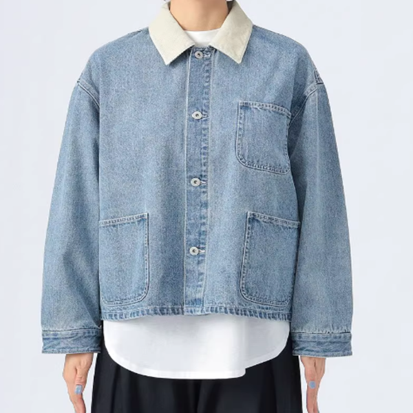 春秋款 纯棉牛仔夹克 短外套 女