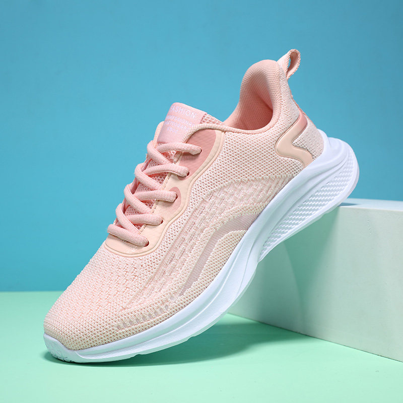 多走路鞋官方旗舰店女鞋春秋网面飞织软底运动鞋大码跑步休闲鞋子