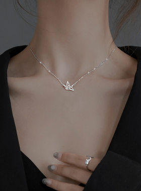 chomelkinsey千纸鹤女百搭项链