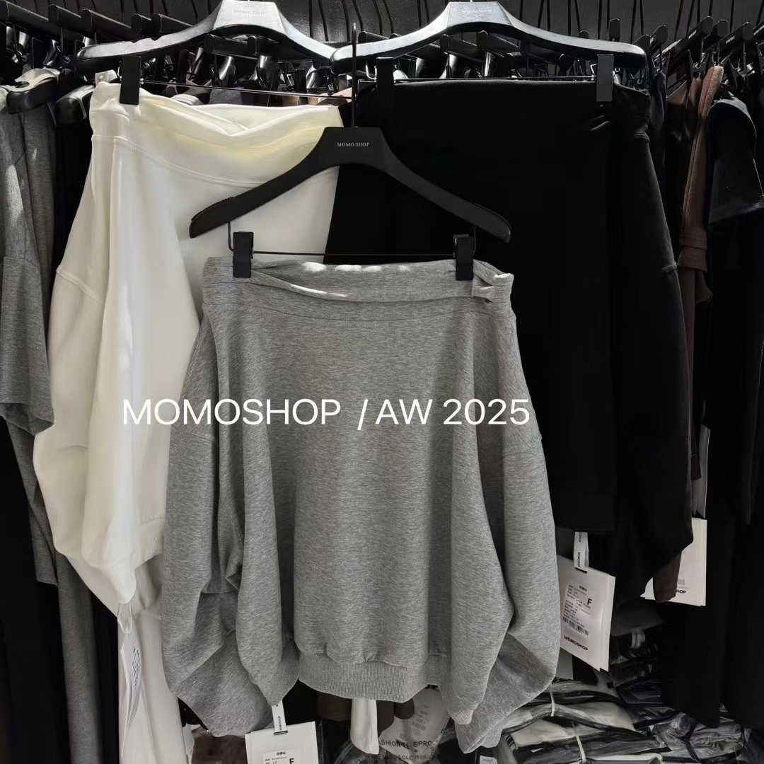 显瘦斜肩长袖卫衣女宽松休闲上衣