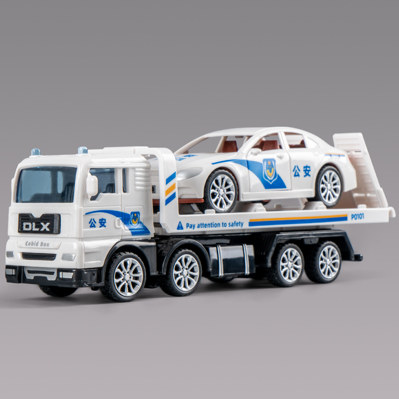 大号声光惯性皮卡车模型仿真儿童警车玩具男