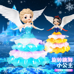 儿童会跳舞 爱莎公主玩具电动旋转白雪小女孩子生日礼物2025新款