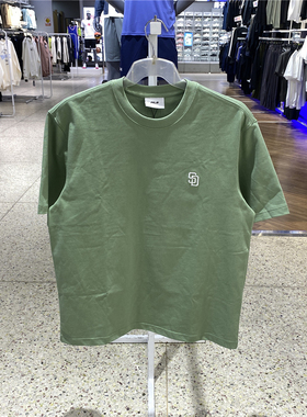 MLB正品男女情侣纯色经典简约T恤休闲圆领短袖25夏新款3ATSB0253