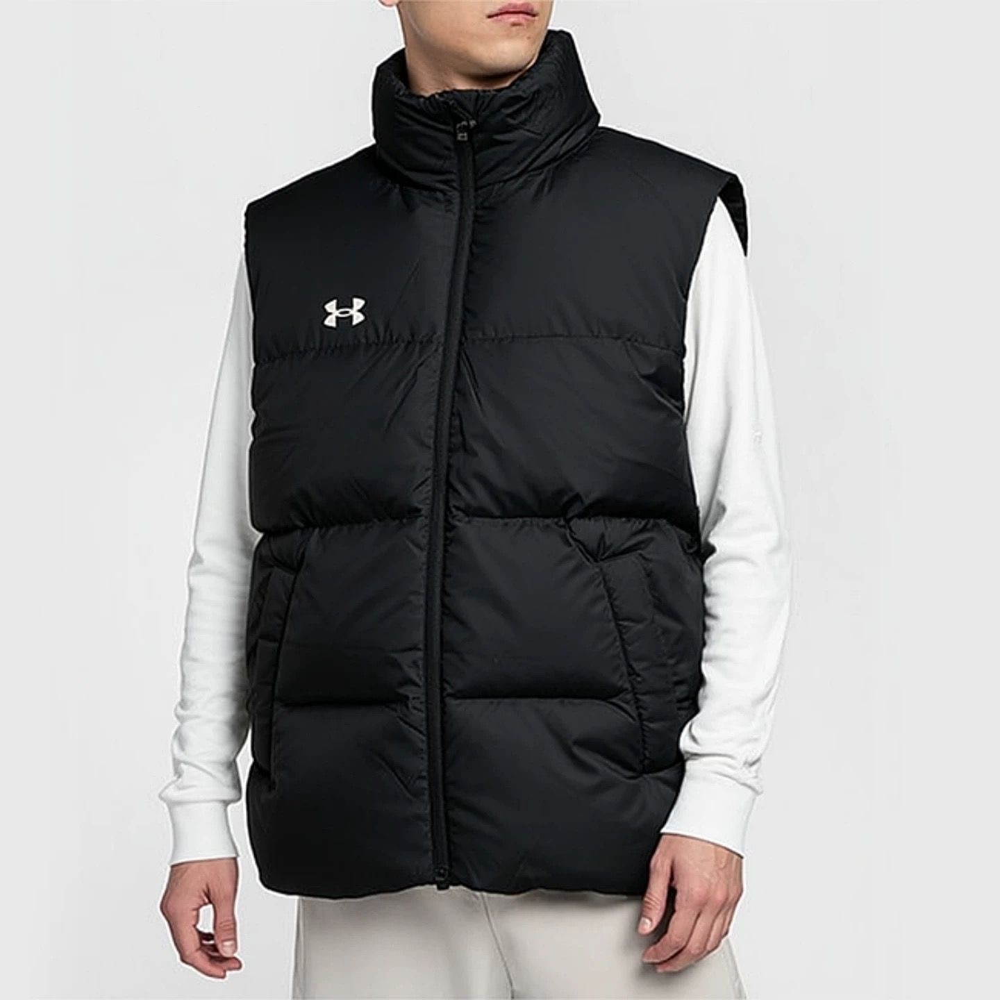 UnderArmour安德玛秋冬保暖防泼水白鸭绒羽绒立领马甲25600803