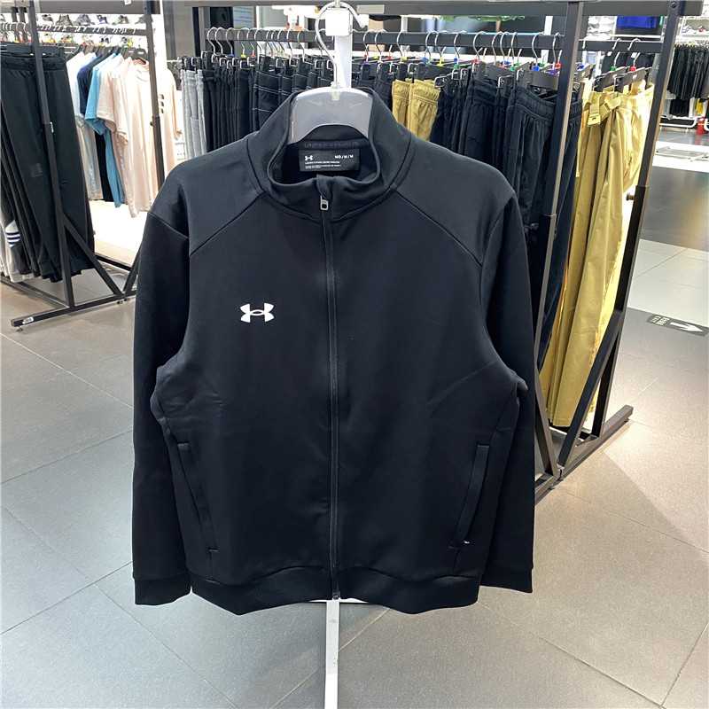 安德玛UA男秋冬季加绒立领运动服拉链夹克外套 23600305