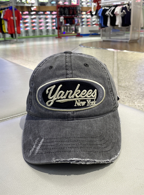 MLB男女情侣学院风遮阳帽复古做旧运动棒球帽25秋季新款3ACPV265N