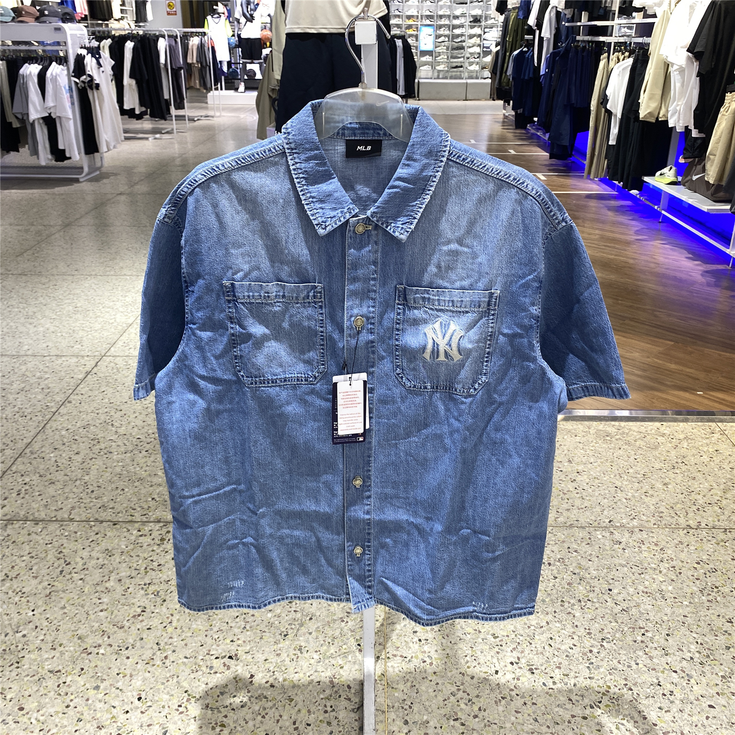 MLB男女运动休闲外套短袖牛仔