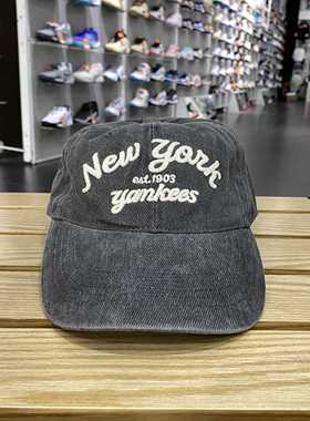 MLB帽子情侣棒球帽男女字母刺绣牛仔软顶运动帽鸭舌帽3ACPDS14N