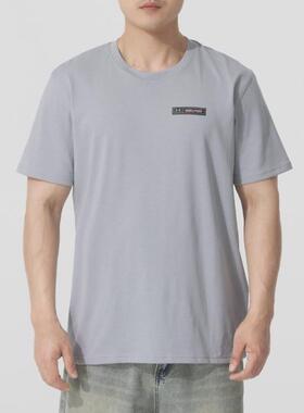 安德玛男装2025秋季新款运动T恤透气休闲跑步训练圆领上衣1382831