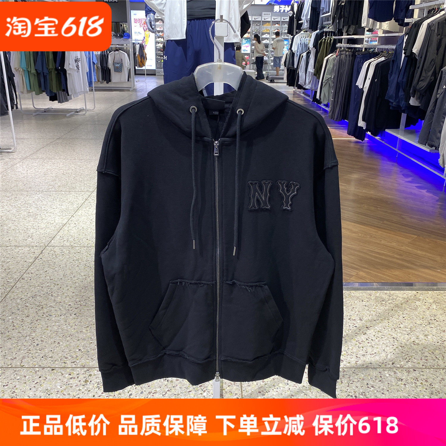 MLB男装女装2025秋季新款情侣运动休闲宽松针织外套3ATRB0654