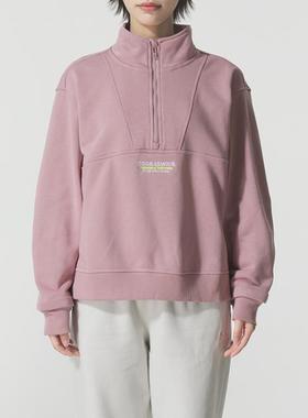 安德玛女子休闲舒适卫衣OG96毛圈1/4拉链健身运动套头上衣6010100