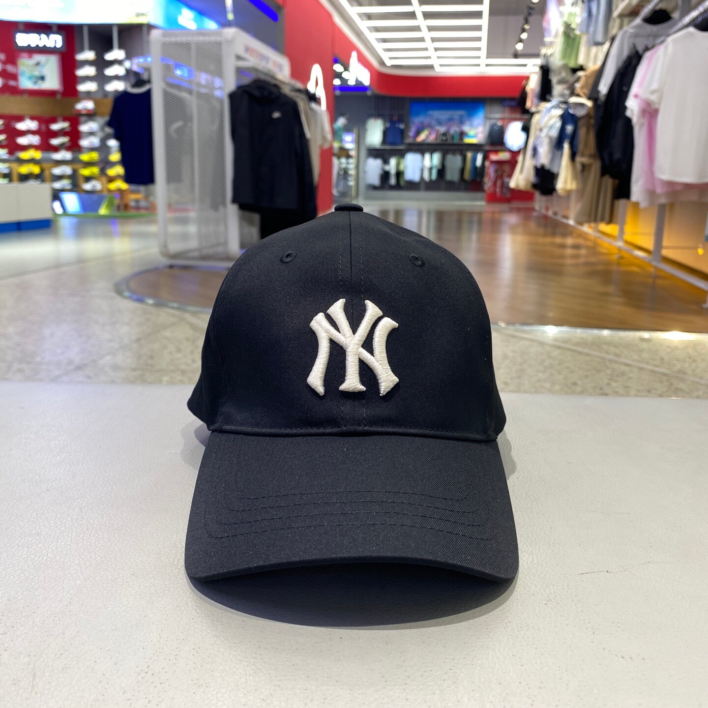 MLB正品黑色棒球帽儿童男女情侣百搭遮阳鸭舌帽正品7ACP6606N