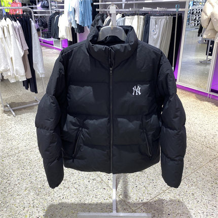 MLB秋季新款男女NY大标情侣运动羽绒服休闲保暖棉外套潮3ADJB0446