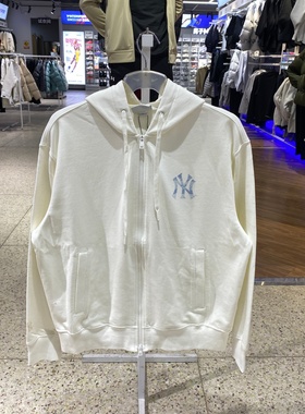 MLB男女同款时尚仿牛仔老花拉链连帽卫衣外套26春季新款3ATRM0261