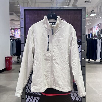 安德玛UnderArmour男秋季高尔夫休闲夹克保暖立领轻奢外套1379721