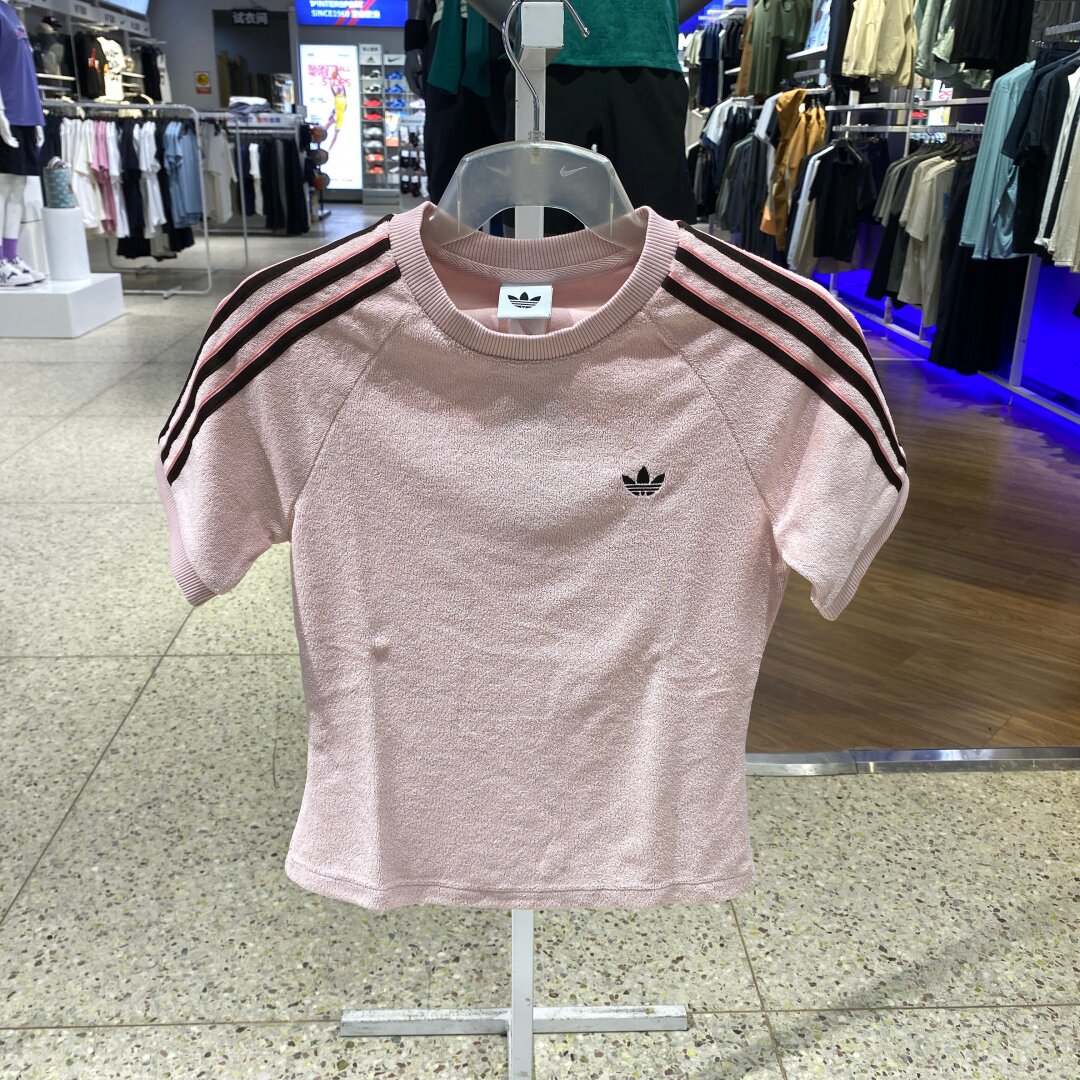 新款正品ADIDAS阿迪达斯三叶草女简约百搭运动休闲短袖T恤KD3683 - 实物图