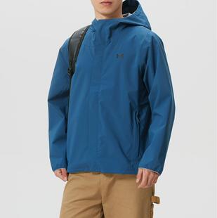 安德玛Under Armour正品男子防泼水防风连帽运动高端外套1376066