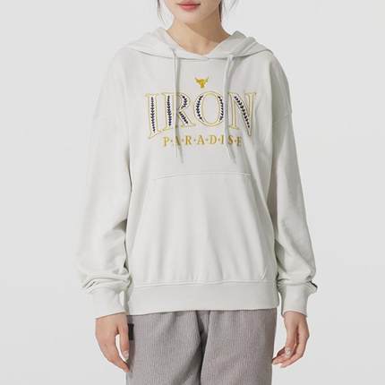 安德玛 UA秋冬Project Rock强森牛头女子棉织连帽运动卫衣1380186