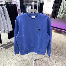 MLB男女情侣仿牛仔背标老花LOGO圆领套头卫衣24秋季新款3AMTM0844