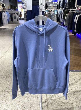 MLB正品秋季新款复古老花背后大标连帽卫衣帽衫3AHDM0454