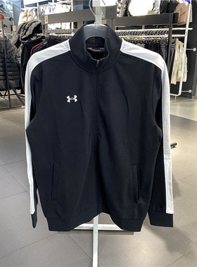 安德玛UnderArmour男子春秋运动服休闲黑色外套夹克
