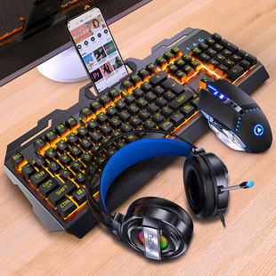 Keyboard Mouse Earphone Wired Gaming Headphone键盘鼠标耳机