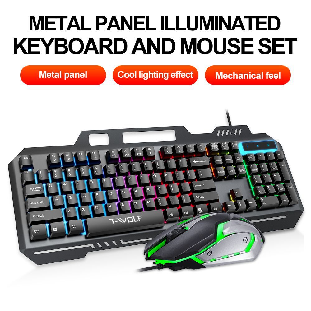 TF600 Wired Keyboard and Mouse Set Gaming Keyboard Mouse键盘-封面