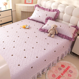 全棉纯棉床盖三件套榻榻米专用炕盖单件防滑大尺寸大通铺3米床单