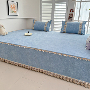 高端雪尼尔榻榻米专用床盖大尺寸炕盖被单件防滑床单四季通用定制