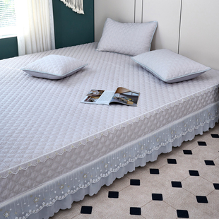 纯棉榻榻米专用床盖炕盖带裙边四季通用夹棉炕单3m大尺寸通铺床单