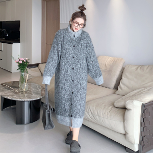 媛子家大码秋季胖妹妹宽松时尚百搭针织开衫外套女