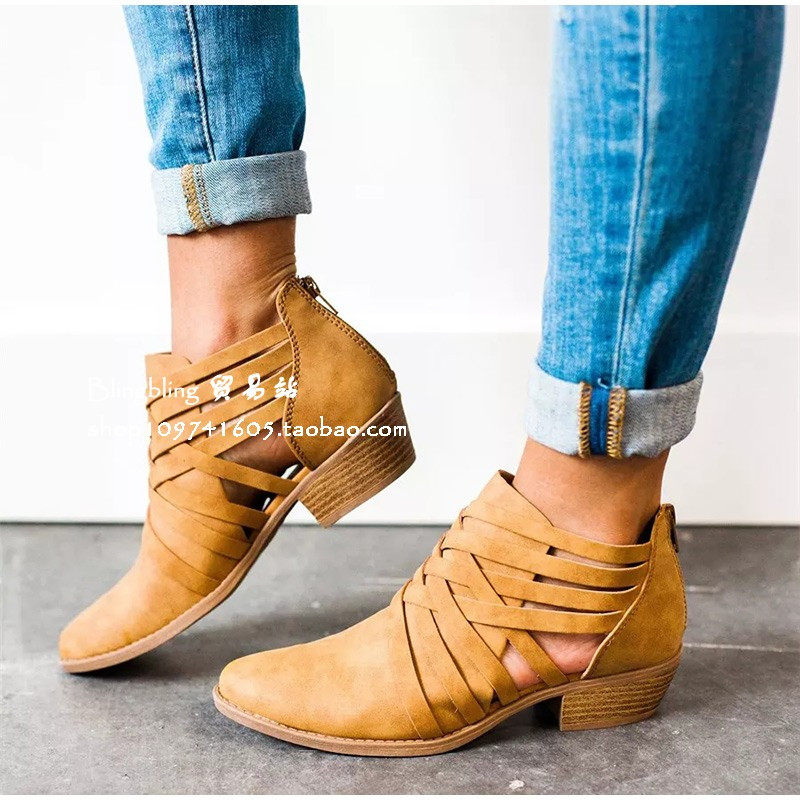 Women Low Heel Shoes Lady Causal Ankle Boots 女式大码43靴子在类目 女鞋, 靴子中 - 来自Buy2taobao.com提供专业的淘宝代购服务