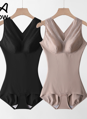 塑身连体衣收腹束腰收小肚子产后塑形美体蚕丝秋冬加绒保暖瘦身衣