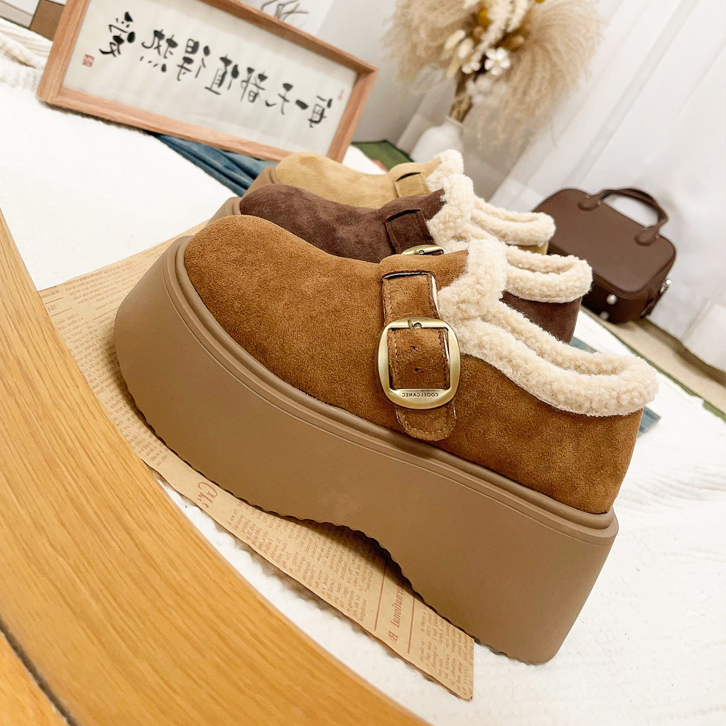 厚底增高勃肯鞋女2025新款