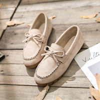 Doudou shoes, women's flat single shoes, spring and autumn ox tendon soft sole casual shoes, lazy people's pregnant women's shoes, mom's flat heel ladle shoes thumbnail 3