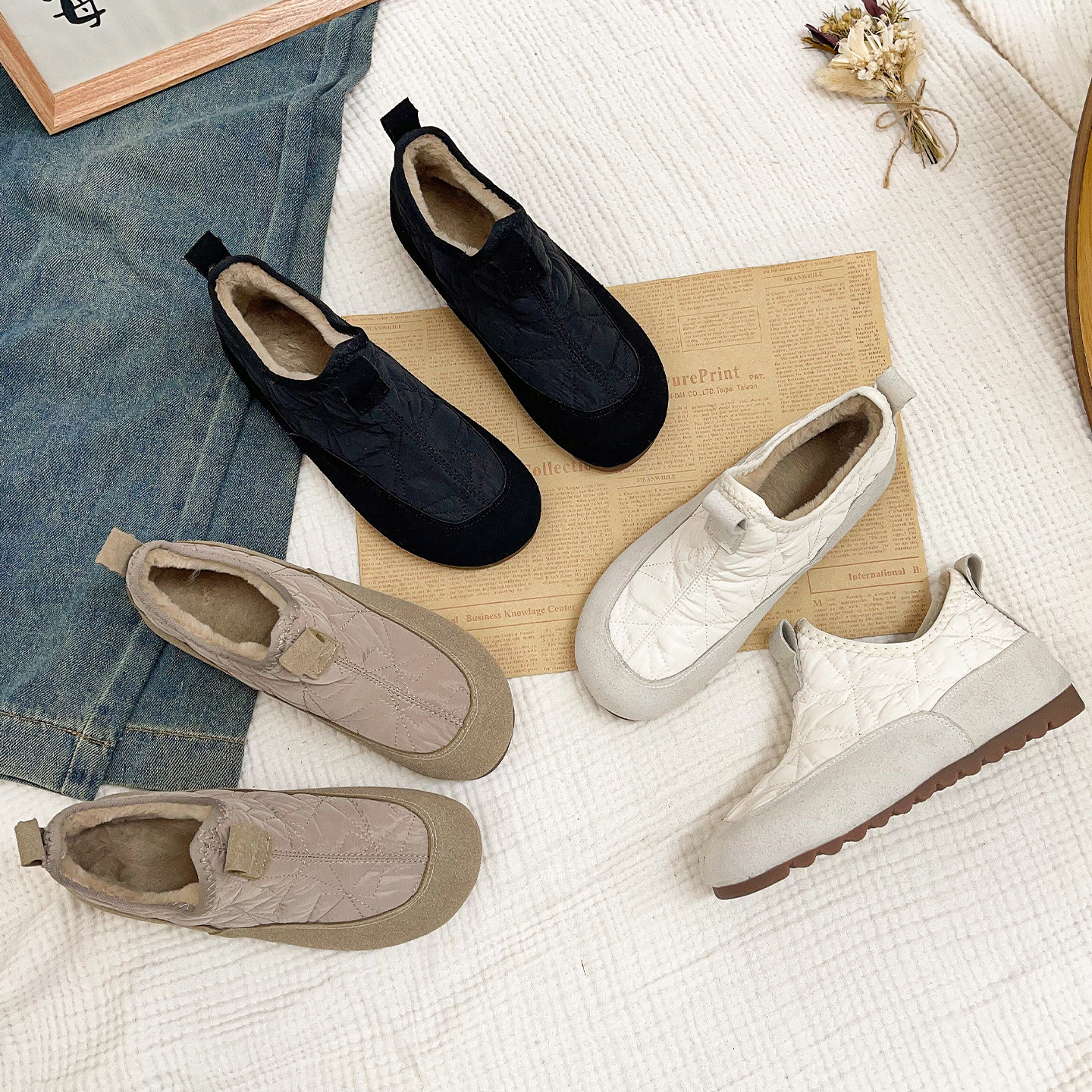 老北京棉鞋女秋冬新款加绒加厚