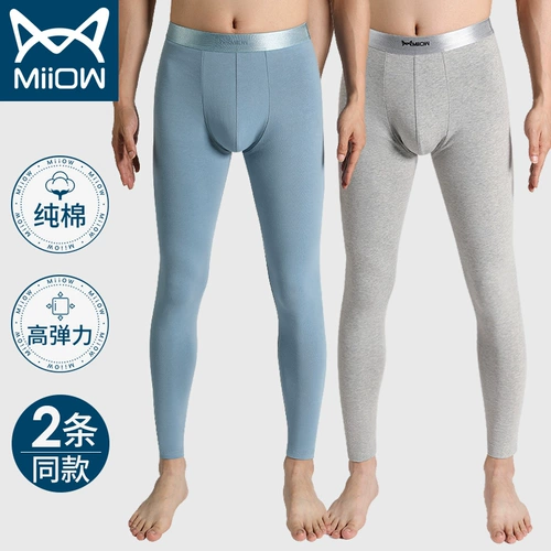 Хлопковое термобелье, удерживающие тепло тонкие штаны, леггинсы, нижнее белье
