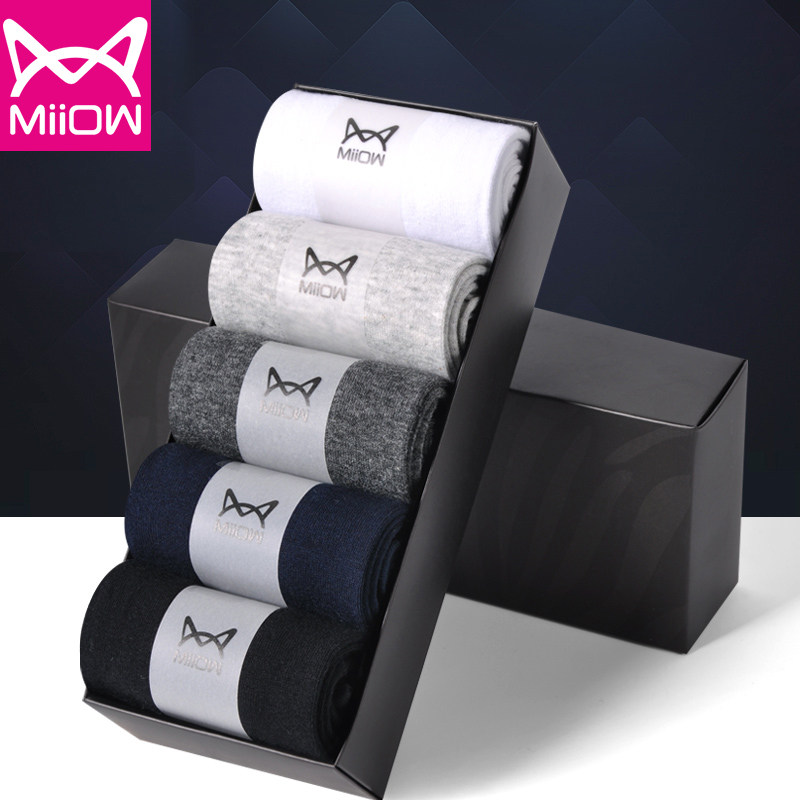 猫人袜子男士袜纯棉中夏季薄款透气吸汗商务男袜全棉夏季潮长筒袜