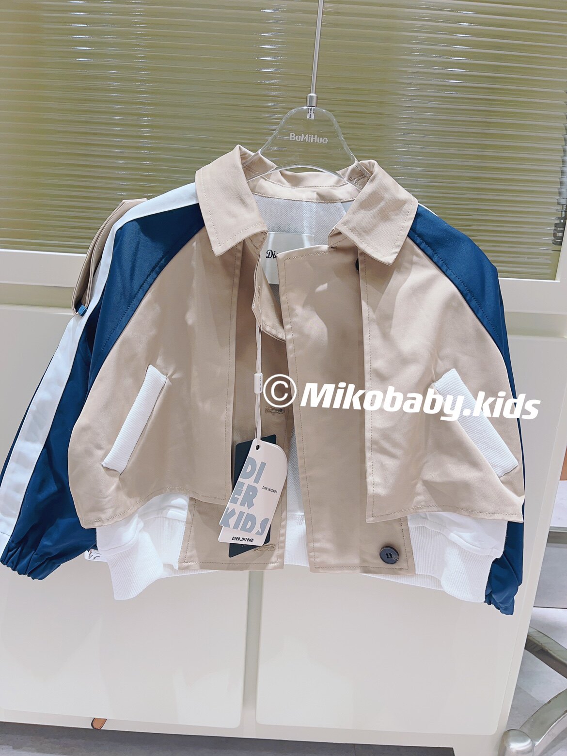潮童品牌童装韩国23秋季新款儿男女童中大童棒球服冲锋衣外套潮