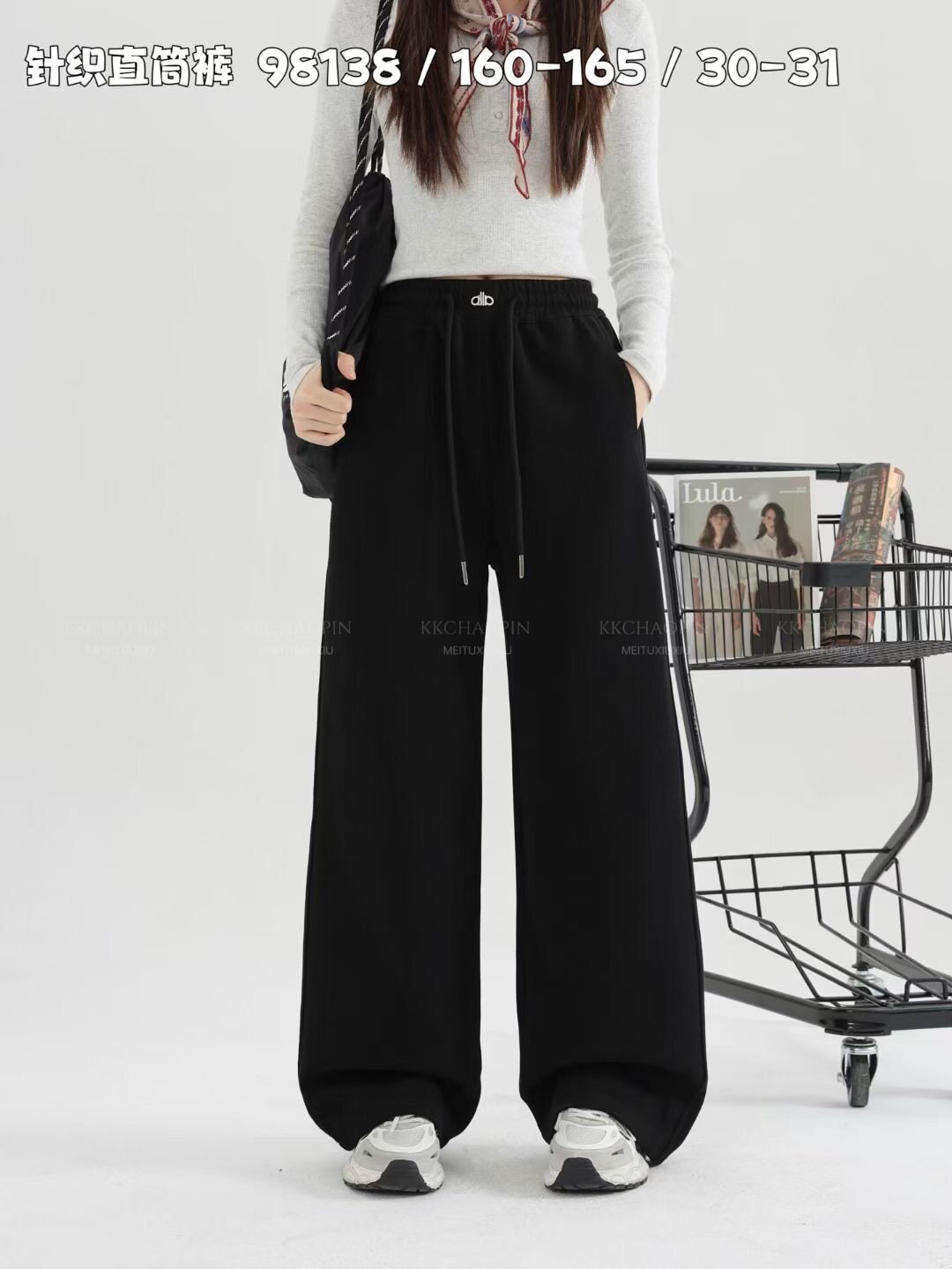 KK青少年童装25春款新款儿童中大童男女童直筒休闲直筒运动裤