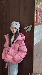 bora品牌童装25冬季新款男女童中长款羽绒服儿童90绒羽绒外套