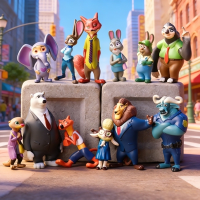 疯狂动物城手办兔子朱迪公仔