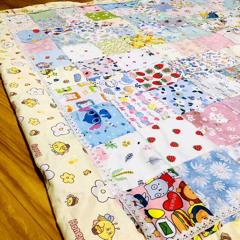 百家被布料纯棉婴儿做被子百福被拼接百家布布头碎布拼布手工