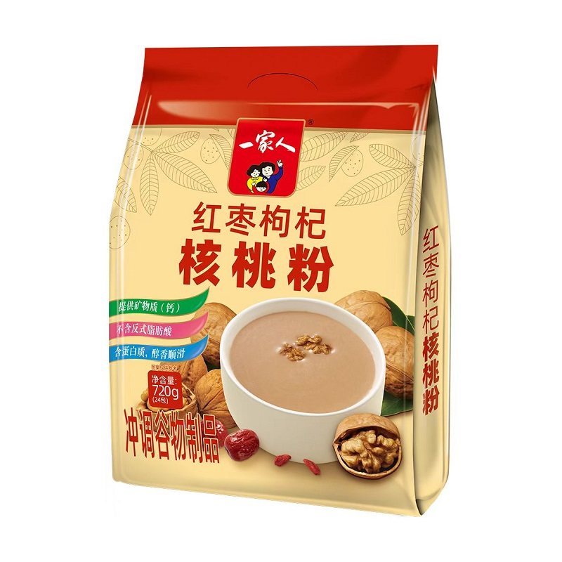 一家人牛奶高钙核桃粉冲泡学生营养早餐美味速食品520g（18小袋）